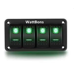 <span class=keywords><strong>Prix</strong></span> usine 4 Gang Marine interrupteur à bascule panneau étanche 12V 5 broches SPST interrupteur à bascule robuste marche/arrêt pour bateau camion RV <span class=keywords><strong>voiture</strong></span> - Product Image 1