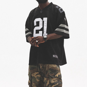 Camiseta Deportiva de Hockey sobre Hielo, Manga Corta, Unisex, Malla Transpirable de Secado Rápido, para Rugby, Baloncesto, Estilo Casual y Holgado - Product Image 2