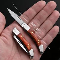 Draagbaar Mini Vouwmes Voor Outdoor & Camping Hoge Hardheid Roestvrij Staal Mes Hout Handvat Huishoudelijk Fruit Snijgereedschap