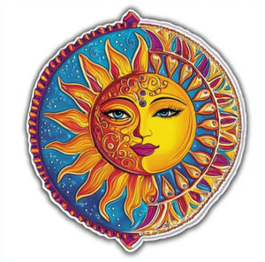 สติกเกอร์ติดตู้เย็นเปลี่ยนรูปได้ทรงสีสันสดใสไพ่ทาโรต์แบบคลาสสิก - Product Image 1