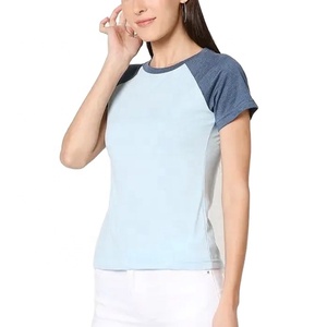 Camiseta de algodón con estampado personalizado para mujer, camiseta de manga corta en blanco de talla grande, camisetas lisas redondas a granel - Product Image 3