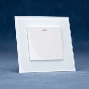 S Interruptor estándar de la UE elegante y duradero de 1 banda de 1 vía/2 vías con indicador LED interruptores de placa de vidrio templado 250V 10A - Product Image 6
