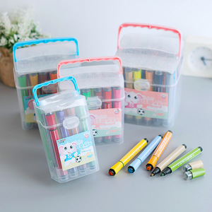 Bộ Quà Tặng Trẻ Em 12 18 30 36 Hộp Đựng Có Tay Cầm Hộp Đựng Bút Đánh Dấu Dễ Dàng Tô Sáng Nghệ Thuật Vẽ Bút Đánh Dấu Bằng Tem - Product Image 3