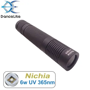 OEM 로고 인쇄 휴대용 S9 Nichia UV 365nm LED 손전등 자외선 Lw BEST UV 핸드 토치 감지