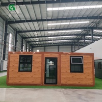 Maison préfabriquée en conteneur moderne à toit plat de 20 pieds, maison modulaire de luxe, 2 chambres, maisons en conteneurs extensibles, logement préfabriqué