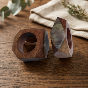 Porte-serviettes en bois personnalisable, design unique pour mariage, Noël, vaisselle, accessoires durables - Product Image 1