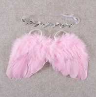 Bandeau de fleurs fait main ailes de plumes d'ange accessoires de photoshoot pour bébé accessoires élégants pour bébé ailes d'ange fournitures de fête d'halloween