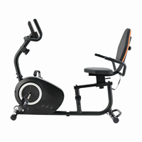 Vélo d'exercice couché magnétique avec résistance réglable, écran LCD, siège rembourré, support dorsal, entraînement par courroie silencieux, appareil cardio