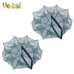 Gấp hình lục giác bát giác lưới đánh cá tự động bẫy với 8 lỗ cho tôm càng bắt đúc bả hạ cánh <span class=keywords><strong>Net</strong></span> - Product Image 3