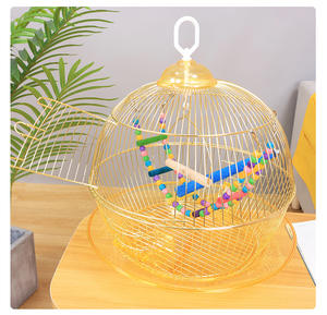 Luxe Vogelkooi Parel Tijgerhuidvink Papegaaienkooi Massief Goud Gegalvaniseerd Metalen Knoopsluiting Doos Verpakt - Product Image 4