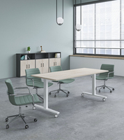 Bureau d'entraînement modulaire OMNI à plateau rabattable avec plateau en acier inoxydable résistant aux rayures et à l'eau