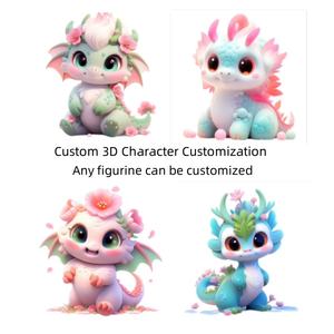 Accesorios de Juguete de PVC Estilo Q, Dragón Dorado, Cultura Tradicional China, Nuevo Modelo de Juguete de Dibujos Animados de ABS para Fiesta de Cumpleaños de Bebés - Product Image 3