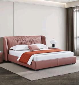 Ensemble de lit double en bois massif de luxe français avec rangement sculpté lit doux de style européen pour chambre principale pour maison hôtel - Product Image 4