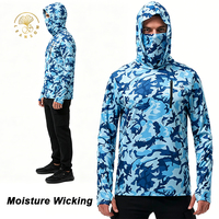 Sudadera con Capucha de Pesca Camuflada de Fábrica, Ligera y Protectora para Pescadores, Transpirable, con Protección Solar, de Alto Rendimiento