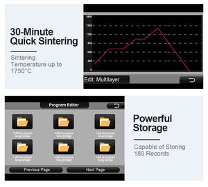 Horno de sinterización rápida de 30 minutos para laboratorio Dental, horno de porcelana Dental de gran capacidad de 120 dientes para Zirconia - Product Image 4