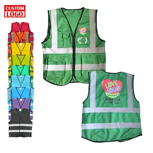 Work Safety Strap Reflective Vest Hot Sale High Vis Safety Vest Construction Children Safety Vest