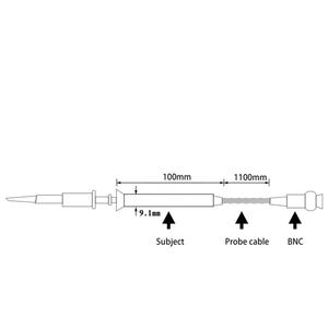 Kit de sonde d'oscilloscope GlobalTone homologué UL 200 MHz haute sensibilité avec accessoires, rapport 10:1 1:1 P2200 - Product Image 2