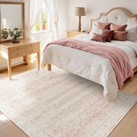 Nötr allık pembe Boho halı çiçek katlanabilir makine yıkanabilir Mat yumuşak oturma odası yatak yurt Mat bebek kreş kilim