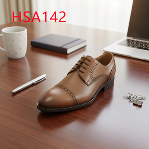 YYR, Chaussures habillées élégantes à double articulation, en cuir pleine fleur, pour cérémonie, modèle Hua Singh Derby HSA142 - Product Image 3