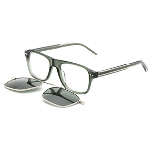 Occhiali <span class=keywords><strong>da</strong></span> <span class=keywords><strong>Sole</strong></span> <span class=keywords><strong>Clip</strong></span>-<span class=keywords><strong>on</strong></span> G5766 in Acetato e Metallo di Alta Qualità, Lenti Magnetiche Forti <span class=keywords><strong>da</strong></span> 3200 Gauss, Nuovo Design a Prezzo di Fabbrica - Product Image 3