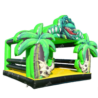 Château gonflable sur le thème des dinosaures personnalisé, défi mécanique électrique pour la pratique du rodéo, à vendre pour adultes