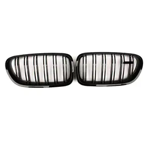 1 paar 5 Serie F10 Front Grill Glossy Schwarz Front F11 Grille Für BMW F18 M5 Matte Schwarz Dual Lamellen auto Grills 2010-2017