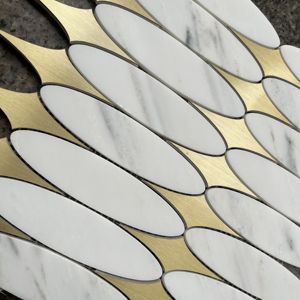 Nuevo Mosaico <span class=keywords><strong>de</strong></span> Mármol Blanco Natural con Diseño <span class=keywords><strong>de</strong></span> Rosas y Flor, Mosaico <span class=keywords><strong>de</strong></span> Mármol con Madreperla, Decoración <span class=keywords><strong>de</strong></span> Pared <span class=keywords><strong>de</strong></span> Lujo, Azulejo para Revestimiento - Product Image 6