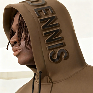 Sweat à capuche surdimensionné en coton de haute qualité avec impression en relief 500 Gsm personnalisé 100% coton 3D en relief pour homme - Product Image 1