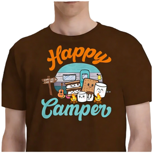 Camiseta gráfica Happy <span class=keywords><strong>Camper</strong></span> S'mores para <span class=keywords><strong>hombre</strong></span>, camiseta de manga corta para acampar al aire libre, camiseta informal artística y original para <span class=keywords><strong>verano</strong></span> - Product Image 2