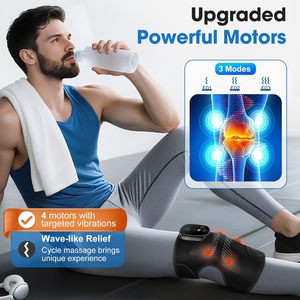 Fitease Bantalan Lutut Neoprene Pemanas Nirkabel Getaran Portabel Bantalan Siku 4 Tingkat Panas 5000mAh Dapat Diisi Ulang 3-in-1 Pereda Nyeri - Product Image 3
