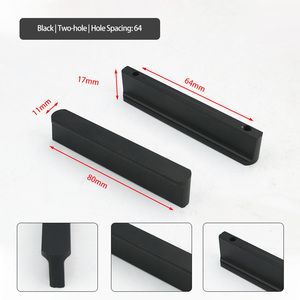 Moderner Einbau-Schrankgriff aus Aluminiumlegierung Verdeckter Schubladengriff Matt Schwarz für Küche Schlafzimmer Möbel Kleiderschrank - Product Image 3