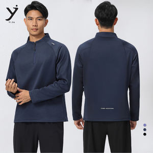 Wholesale Plus Size Men's <b>Gym</b> Sweatshirts Sportswear Workout Compression <b>Long</b> <b>Sleeve</b> Shirts Zipper Training <b>Tops</b> Jackets - Product Image 1