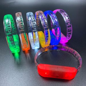 Braccialetto LED Luminoso Personalizzato con Logo, Braccialetti Fluorescenti per Feste <span class=keywords><strong>e</strong></span> Celebrazioni, Attivazione Sonora, Braccialetto LED Lampeggiante - Product Image 1