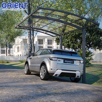 Abri de voiture double en aluminium ORIENT avec structure thermolaquée, imperméable et durable – Solution de stationnement en métal pour véhicules
