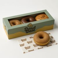 Boîte d'emballage alimentaire pliable personnalisée ODM de qualité alimentaire pour desserts, pâtisseries, mousses, gâteaux, en carton kraft avec fenêtre transparente et votre marque