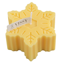 Usine en gros noël flocon de neige à la main personnalisé bloc de cire parfumée écologique bougies de cire de soja accessoires de fête vacances