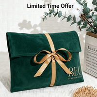 Bolsa de Terciopelo con Logotipo Personalizado, Bolsa de Almacenamiento de Joyería y Cosméticos de Lujo, Bolsa de Regalo para Collar, Lápiz Labial, Perfume
