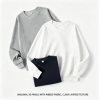 Sweat-shirts tricotés décontractés pour hommes OEM, coupe ample, épaules tombantes, ajustement régulier, pull-over imprimé avec logo personnalisé, vêtements de sport