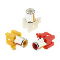 Prise RCA femelle à 2 broches, 1 position, 1 trou, prise audio coaxiale AV pour amplificateur, haut-parleur