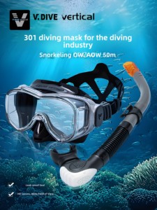 Masque de plongée professionnel Vdive 301 avec verres en verre trempé, anti-buée, large champ de vision, faible <span class=keywords><strong>volume</strong></span>, composants en caoutchouc étanches pour - Product Image 2