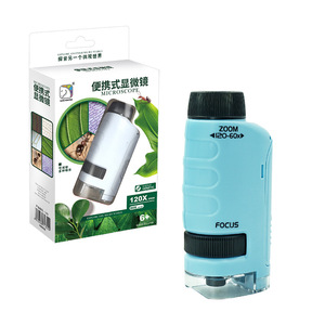 XYM SD666 100X-250X Handheld Plastic <b>Microscope</b> Scientific Experiment LED <b>Portable</b> Mini Educational Toy Set - Product Image 4