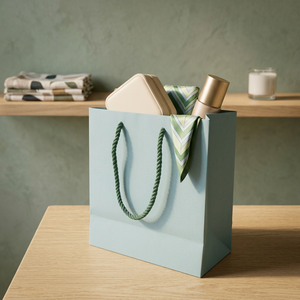 Kraft Paper Handle <b>Bags</b> Supporting Custom Colored Handle <b>Bags</b> Used for Holiday celebrations and Small <b>Gift</b> Packaging. - Product Image 6