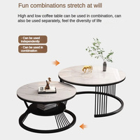 Conception populaire Table à thé Offre Spéciale avec plateau en pierre Prix de gros Table à café ronde blanche personnalisée pour le salon