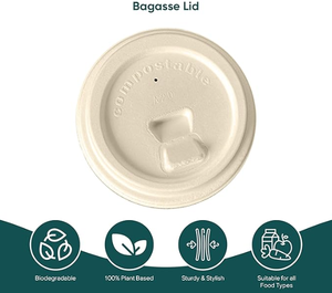 ฝาปิดทำจากชานอ้อยสำหรับกาแฟร้อนและชาอุ่น ฝาปิดย่อยสลายได้ทางชีวภาพ - Product Image 5