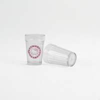 Gobelet à vin en plastique sans BPA de 10 oz, style coréen et japonais, gobelet à café en verre de dessin animé sans poignée ni couvercle pour jus et boissons
