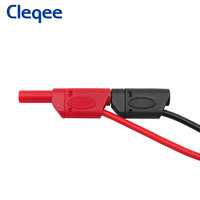 Câble de test en cuivre PVC avec fiche banane double embout de sécurité Cleqee P1050 4 mm