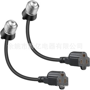 E27 อะแดปเตอร์ยึดหลอดไฟ ตัวแปลงซ็อกเก็ต 10A 250V ใช้ในร่ม ปลั๊กต่อขยายแบบสกรูพลาสติก - Product Image 5