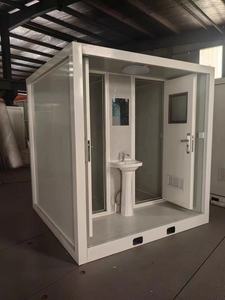 Cabine Sanitaire Mobile Préfabriquée à Panneaux Sandwich avec Double Toilette et Lavabo pour Parcs, Camping et Grands Événements - Product Image 5