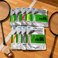 Cordage de badminton PRO 66 0,66 mm, haute résilience, puissant, pour raquette de badminton, 10 m/33 pi, ligne de badminton professionnelle