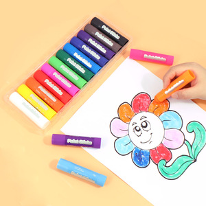 Proveedor de Materiales de Arte B2B, Juego de Crayones de Colores Solubles en Agua, No Tóxicos, de 6/12 Colores, en Barra Giratoria, para Colorear, Dibujar y Pintar - Product Image 6